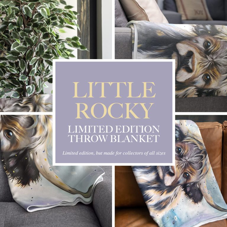 A collage of lion-themed throw blankets displayed on sofas.